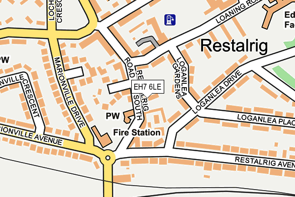 EH7 6LE map - OS OpenMap – Local (Ordnance Survey)