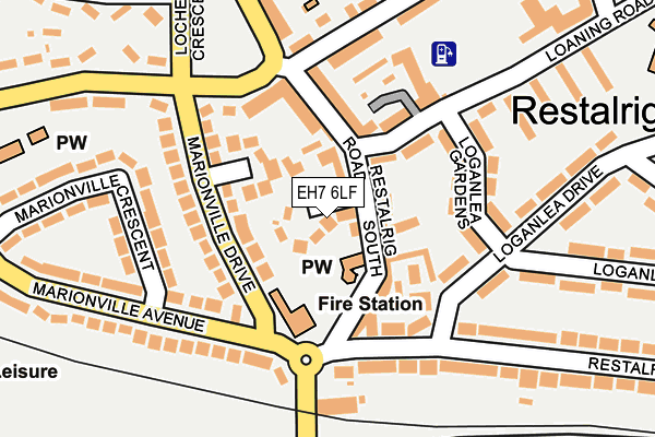 EH7 6LF map - OS OpenMap – Local (Ordnance Survey)