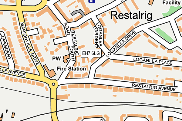 EH7 6LG map - OS OpenMap – Local (Ordnance Survey)