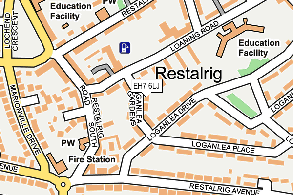 EH7 6LJ map - OS OpenMap – Local (Ordnance Survey)