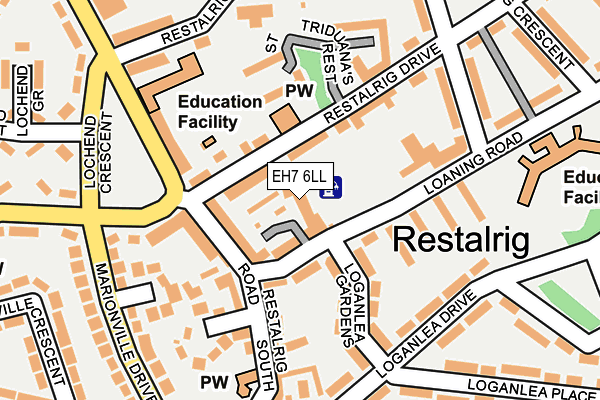 EH7 6LL map - OS OpenMap – Local (Ordnance Survey)