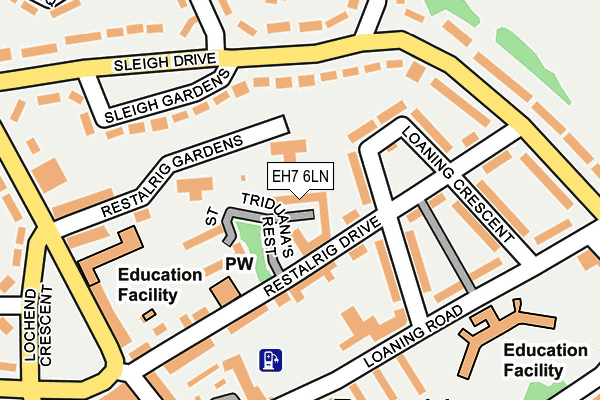 EH7 6LN map - OS OpenMap – Local (Ordnance Survey)
