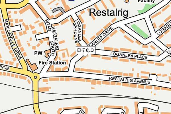 EH7 6LQ map - OS OpenMap – Local (Ordnance Survey)