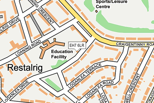 EH7 6LR map - OS OpenMap – Local (Ordnance Survey)