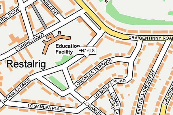 EH7 6LS map - OS OpenMap – Local (Ordnance Survey)