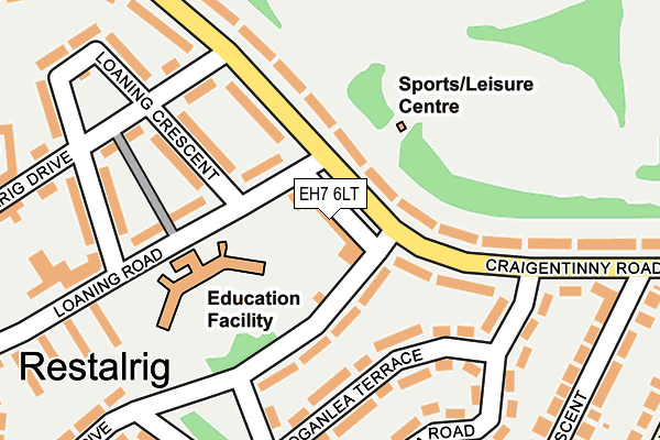 EH7 6LT map - OS OpenMap – Local (Ordnance Survey)