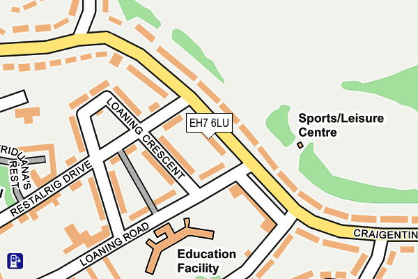 EH7 6LU map - OS OpenMap – Local (Ordnance Survey)