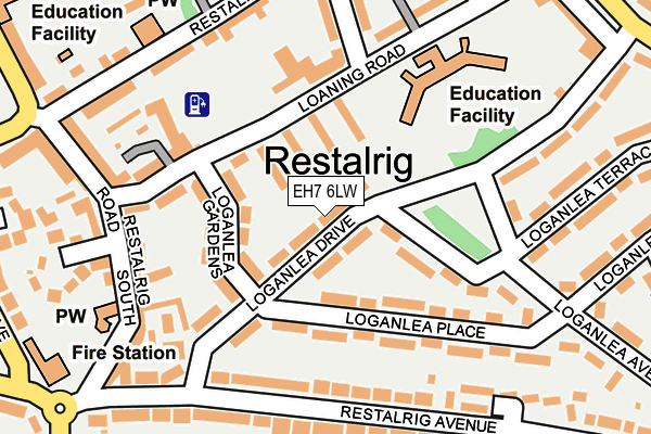 EH7 6LW map - OS OpenMap – Local (Ordnance Survey)