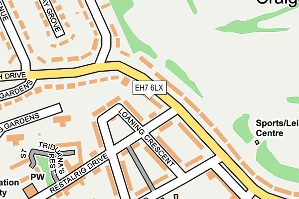 EH7 6LX map - OS OpenMap – Local (Ordnance Survey)