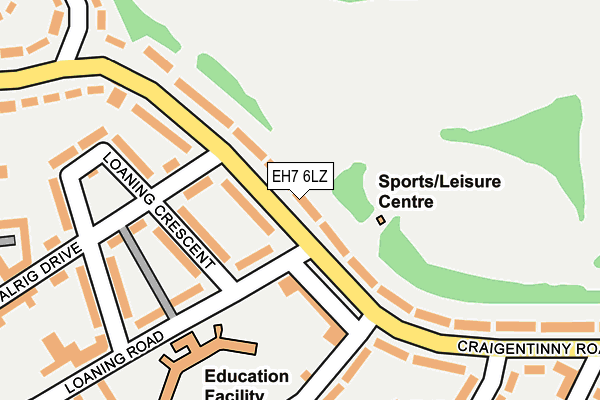 EH7 6LZ map - OS OpenMap – Local (Ordnance Survey)