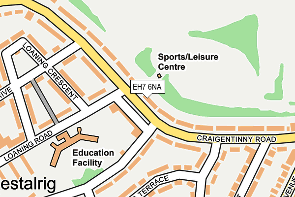 EH7 6NA map - OS OpenMap – Local (Ordnance Survey)