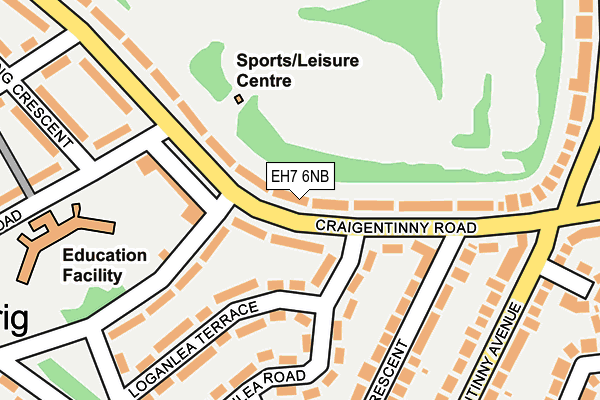 EH7 6NB map - OS OpenMap – Local (Ordnance Survey)