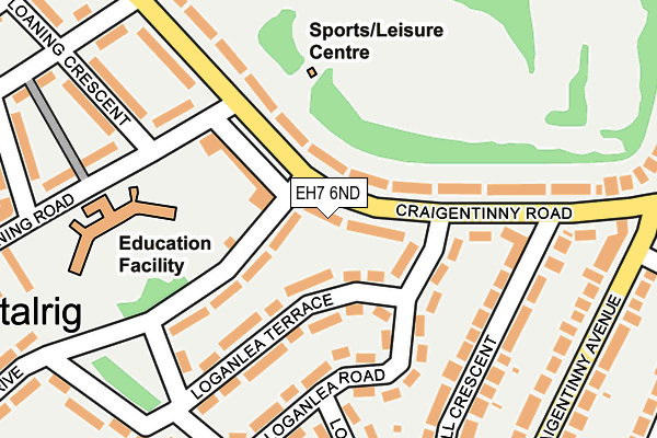 EH7 6ND map - OS OpenMap – Local (Ordnance Survey)