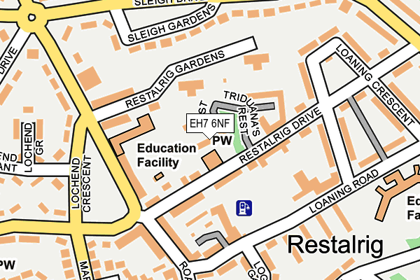 EH7 6NF map - OS OpenMap – Local (Ordnance Survey)