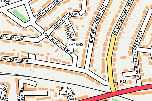 EH7 6NG map - OS OpenMap – Local (Ordnance Survey)