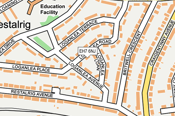 EH7 6NJ map - OS OpenMap – Local (Ordnance Survey)