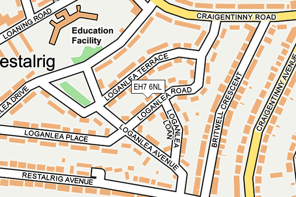 EH7 6NL map - OS OpenMap – Local (Ordnance Survey)