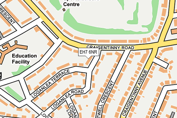 EH7 6NR map - OS OpenMap – Local (Ordnance Survey)