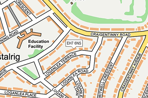 EH7 6NS map - OS OpenMap – Local (Ordnance Survey)