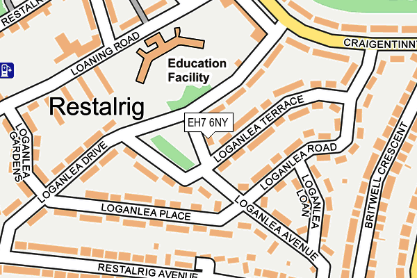 EH7 6NY map - OS OpenMap – Local (Ordnance Survey)