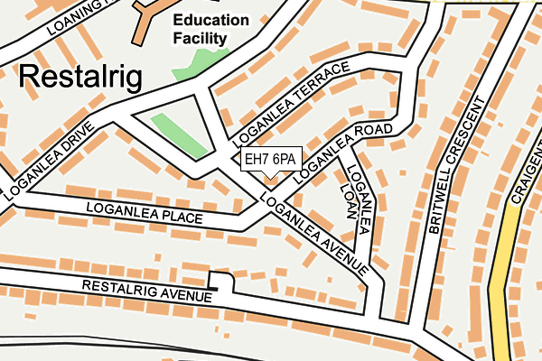 EH7 6PA map - OS OpenMap – Local (Ordnance Survey)