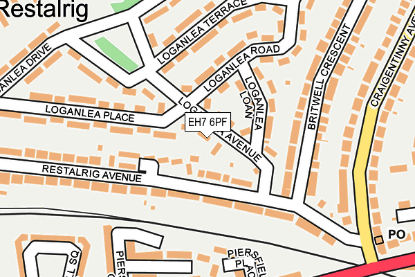 EH7 6PF map - OS OpenMap – Local (Ordnance Survey)