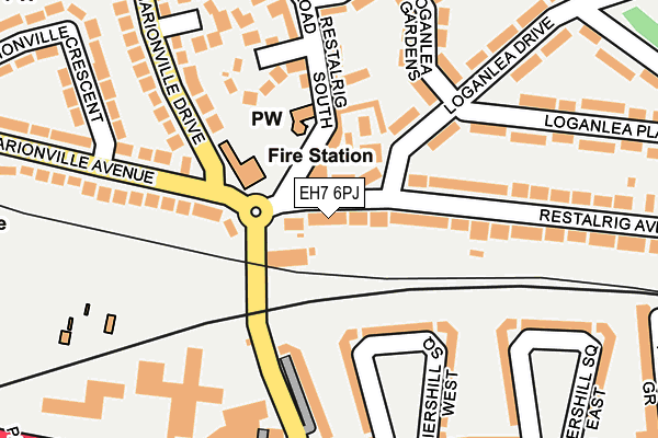 EH7 6PJ map - OS OpenMap – Local (Ordnance Survey)