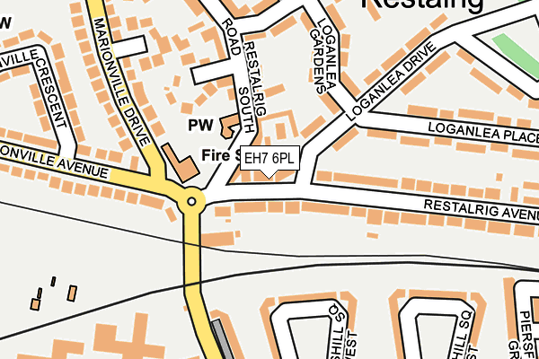 EH7 6PL map - OS OpenMap – Local (Ordnance Survey)