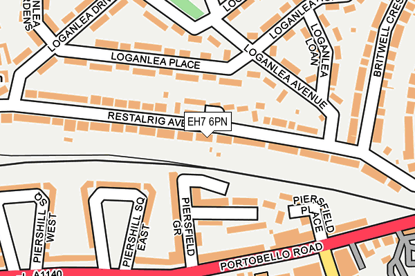 EH7 6PN map - OS OpenMap – Local (Ordnance Survey)