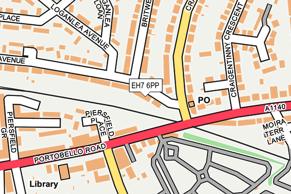 EH7 6PP map - OS OpenMap – Local (Ordnance Survey)