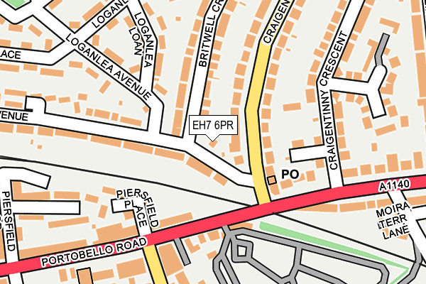 EH7 6PR map - OS OpenMap – Local (Ordnance Survey)