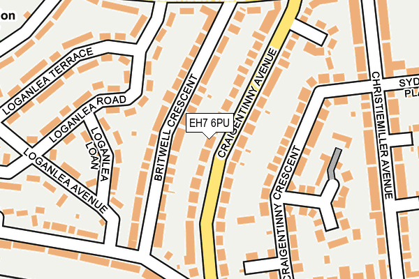 EH7 6PU map - OS OpenMap – Local (Ordnance Survey)