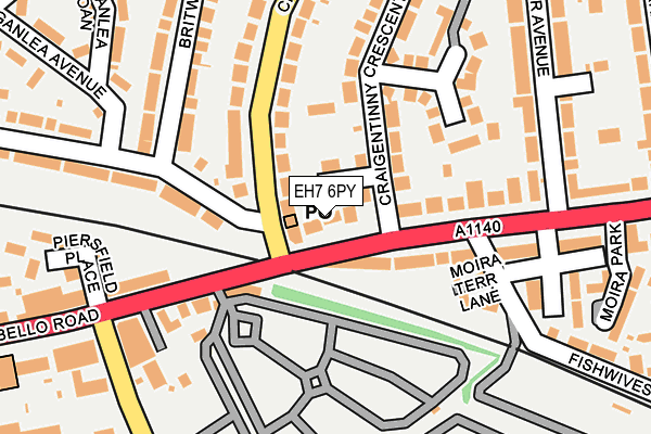 EH7 6PY map - OS OpenMap – Local (Ordnance Survey)