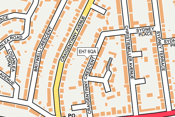 EH7 6QA map - OS OpenMap – Local (Ordnance Survey)