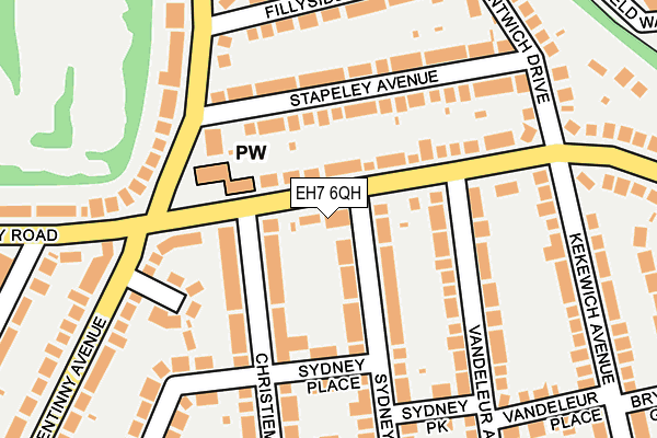 EH7 6QH map - OS OpenMap – Local (Ordnance Survey)