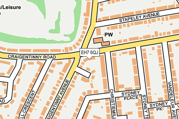EH7 6QJ map - OS OpenMap – Local (Ordnance Survey)