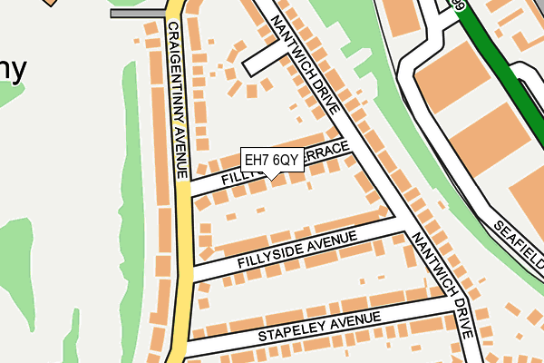 EH7 6QY map - OS OpenMap – Local (Ordnance Survey)