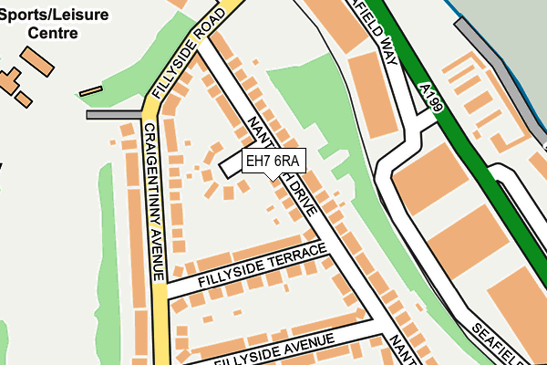 EH7 6RA map - OS OpenMap – Local (Ordnance Survey)