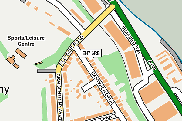 EH7 6RB map - OS OpenMap – Local (Ordnance Survey)