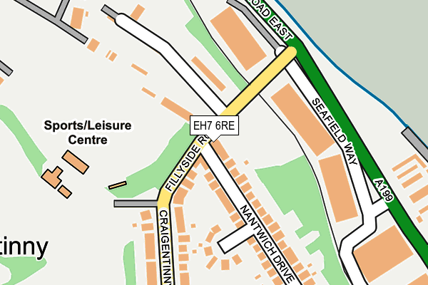 EH7 6RE map - OS OpenMap – Local (Ordnance Survey)