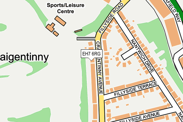 EH7 6RG map - OS OpenMap – Local (Ordnance Survey)