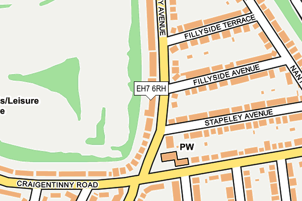 EH7 6RH map - OS OpenMap – Local (Ordnance Survey)