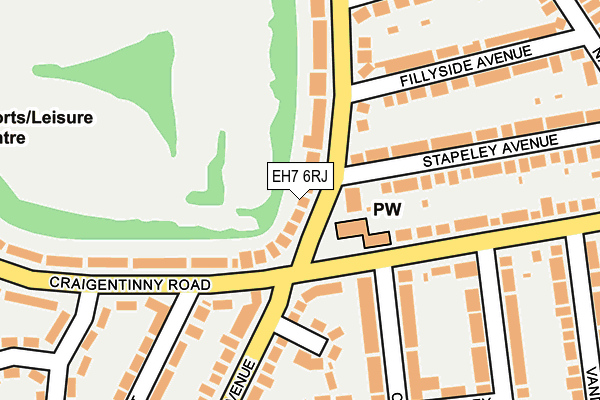 EH7 6RJ map - OS OpenMap – Local (Ordnance Survey)