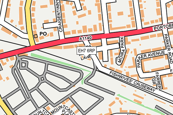 EH7 6RP map - OS OpenMap – Local (Ordnance Survey)