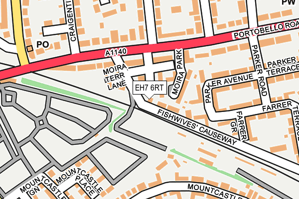 EH7 6RT map - OS OpenMap – Local (Ordnance Survey)