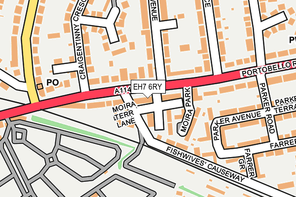 EH7 6RY map - OS OpenMap – Local (Ordnance Survey)