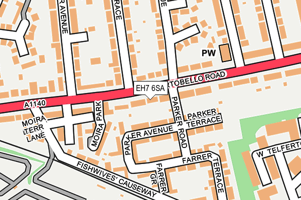 EH7 6SA map - OS OpenMap – Local (Ordnance Survey)