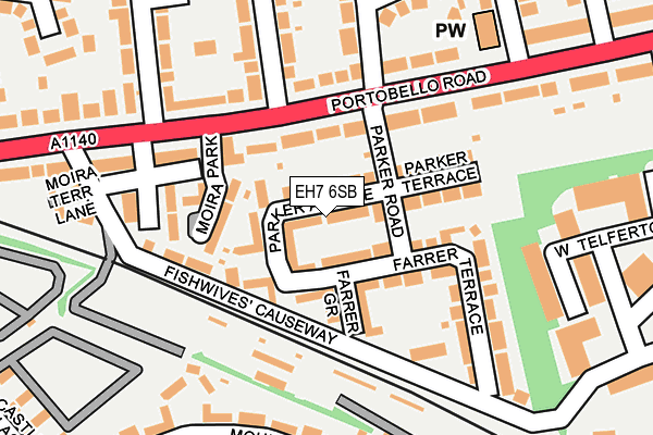 EH7 6SB map - OS OpenMap – Local (Ordnance Survey)