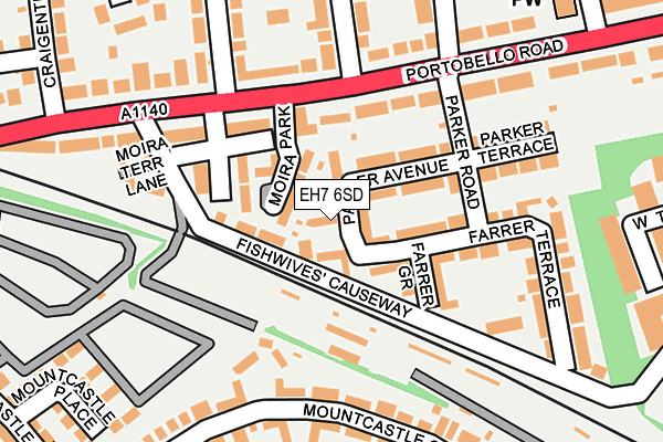 EH7 6SD map - OS OpenMap – Local (Ordnance Survey)