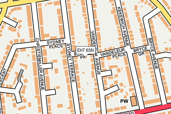 EH7 6SN map - OS OpenMap – Local (Ordnance Survey)